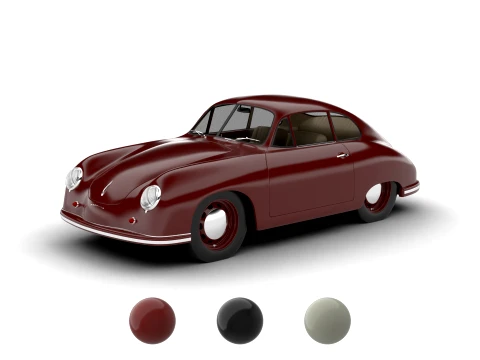 Porsche 356 1300 1952 3D Modell