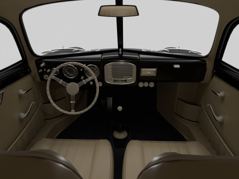 Porsche 356 1300 1952 3D Модель