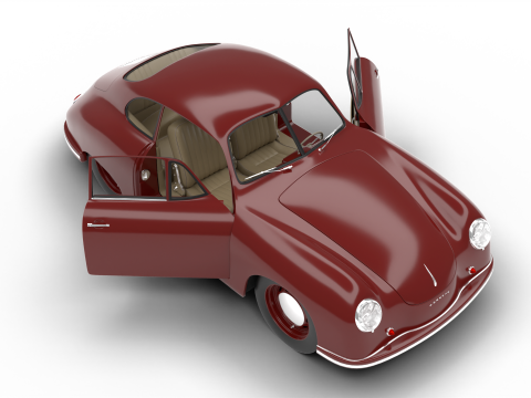 Porsche 356 1300 1952 HQ Modèle 3D