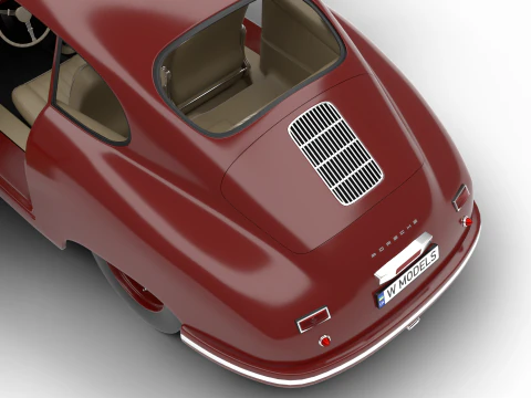 Porsche 356 1300 1952 HQ 3D Model