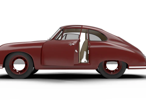 Porsche 356 1300 1952 HQ 3D Model