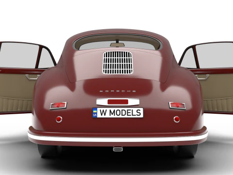 Porsche 356 1300 1952 HQ 3D Model