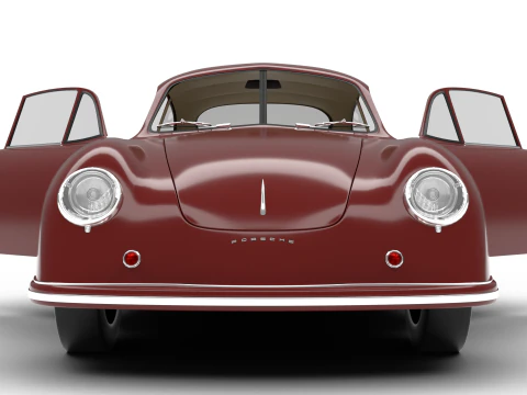 Porsche 356 1300 1952 HQ 3D Model