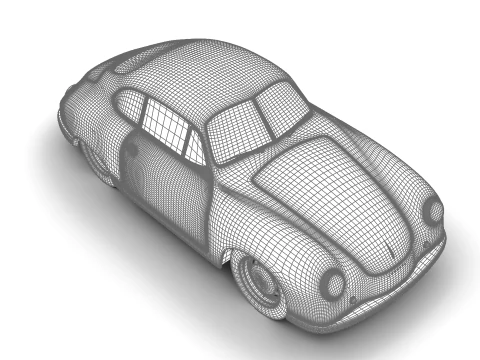 Porsche 356 1300 1952 HQ 3D Model