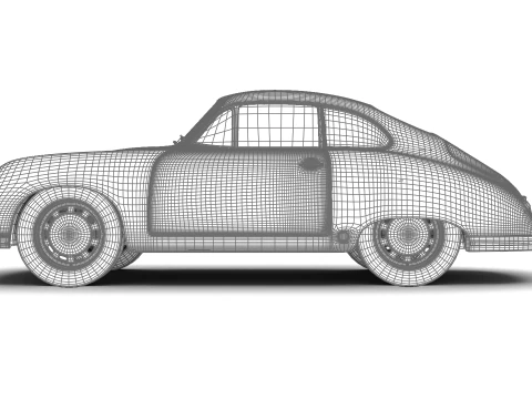 Porsche 356 1300 1952 HQ 3D Model