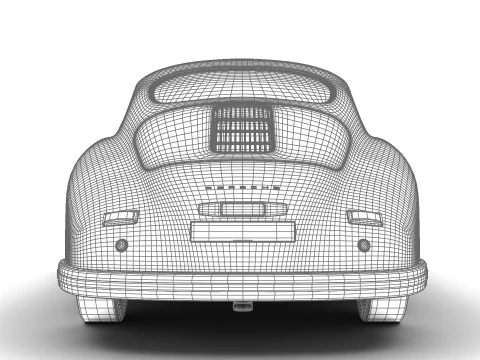 Porsche 356 1300 1952 HQ 3D Model