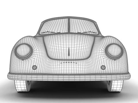 Porsche 356 1300 1952 HQ 3D Model