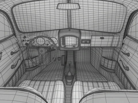 Porsche 356 1300 1952 HQ 3D Model