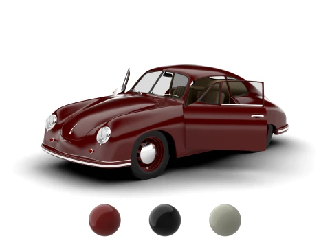 Porsche 356 1300 1952 Hauptquartier 3D Modell