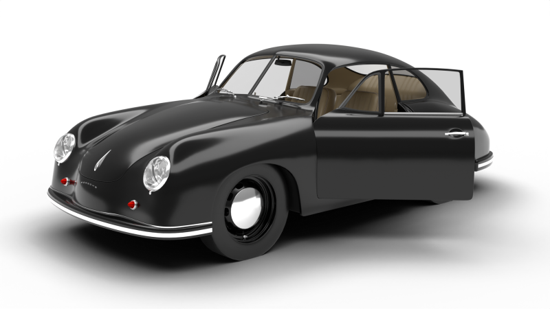 Porsche 356 1300 1952 HQ Modelo 3D .c4d .max .obj .3ds .fbx .stl .blend