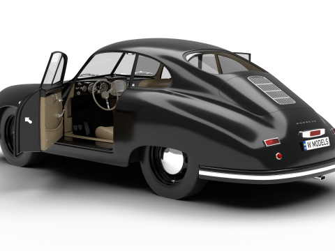 Porsche 356 1300 1952 HQ Modelo 3D
