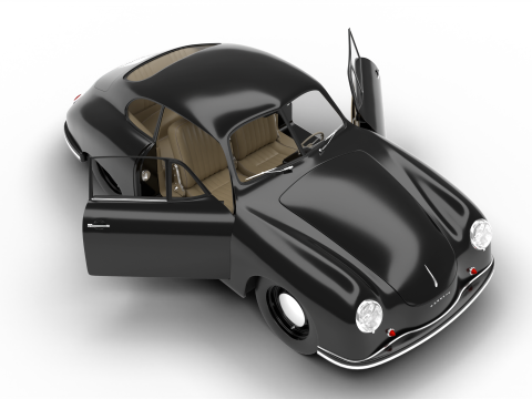 Porsche 356 1300 1952 HQ Modelo 3D