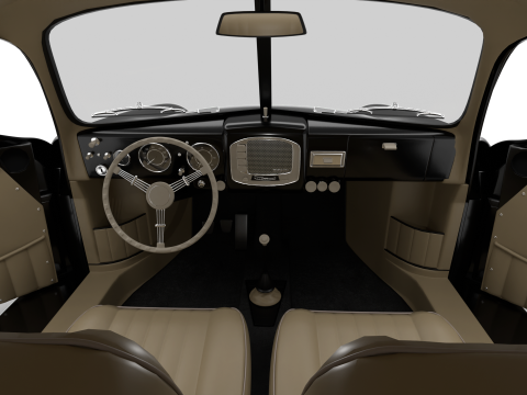 Porsche 356 1300 1952 HQ Modelo 3D