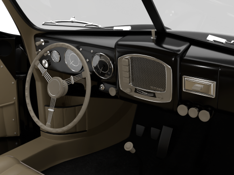 Porsche 356 1300 1952 HQ Modelo 3D