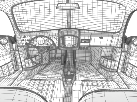 Porsche 356 1300 1952 HQ Modelo 3D