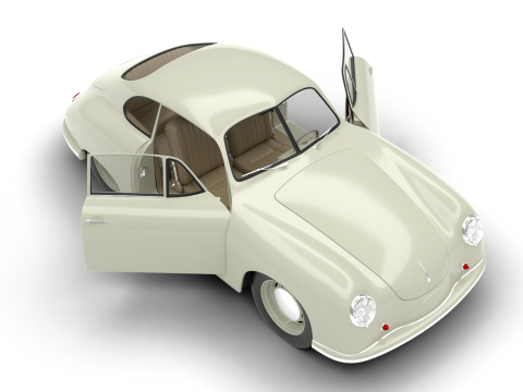Porsche 356 1300 1952 HQ 3D Model