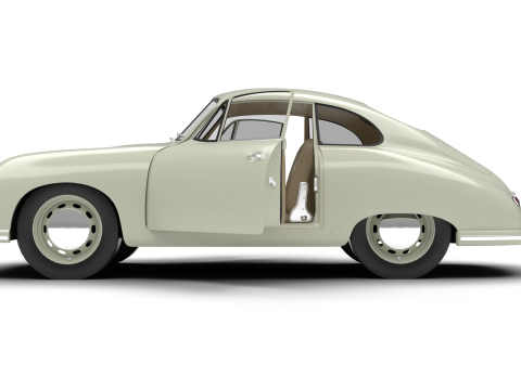 Porsche 356 1300 1952 HQ 3D Model