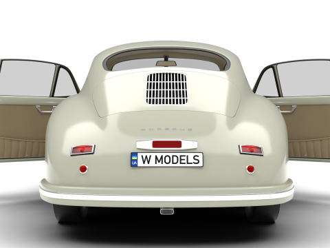 Porsche 356 1300 1952 HQ 3D Model