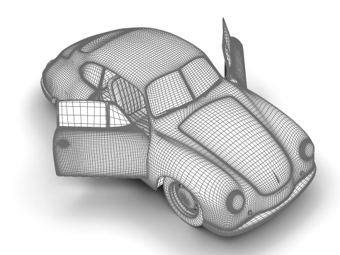 Porsche 356 1300 1952 HQ 3D Model