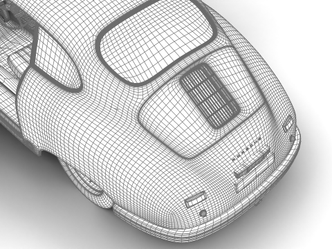Porsche 356 1300 1952 HQ 3D Model
