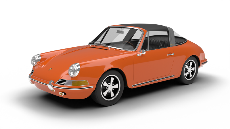 Porsche 911 Targa 1967 3D Model .c4d .max .obj .3ds .fbx .stl .blend