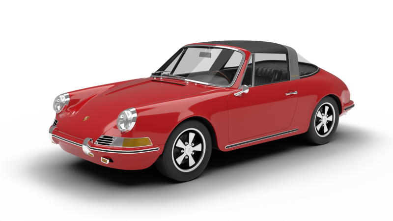 Porsche 911 Targa 1967 3D Model .c4d .max .obj .3ds .fbx .stl .blend