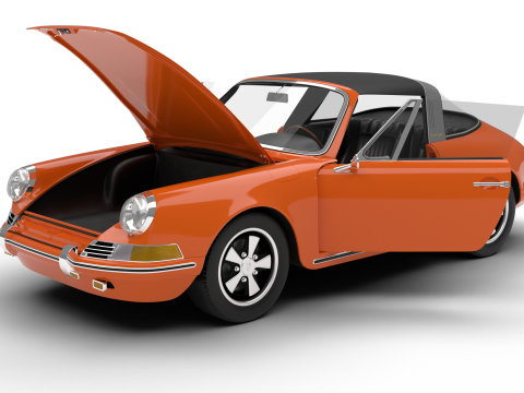 Porsche 911 Targa 1967 HQ 3D Модель