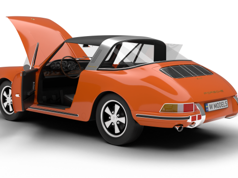 Porsche 911 Targa 1967 HQ 3D 모델