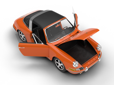 Porsche 911 Targa 1967 HQ 3D 모델