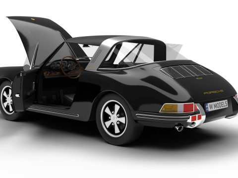 Porsche 911 Targa 1967 HQ Modèle 3D