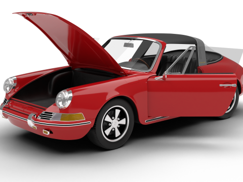 Porsche 911 Targa 1967 HQ 3D Модель