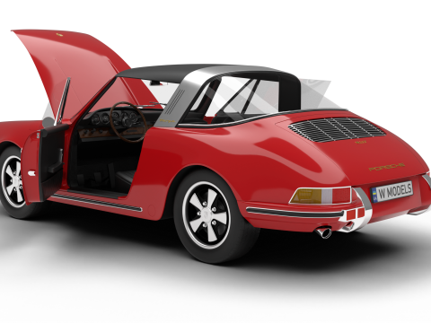 Porsche 911 Targa 1967 HQ 3D 모델