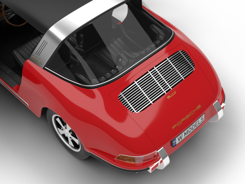 Porsche 911 Targa 1967 HQ 3D 모델