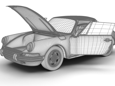 Porsche 911 Targa 1967 HQ 3D 모델