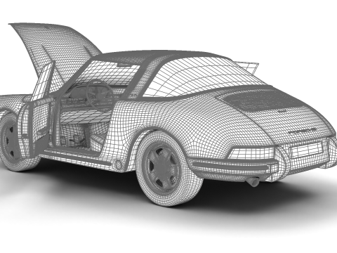 Porsche 911 Targa 1967 HQ 3D 모델