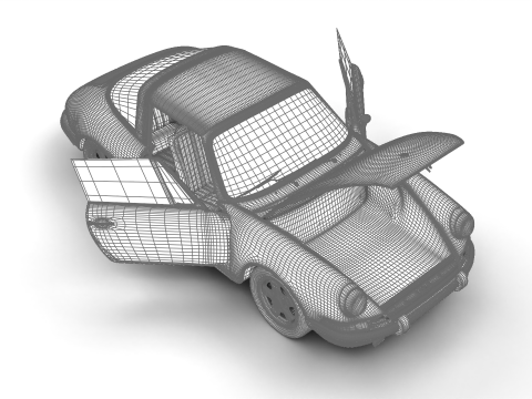 Porsche 911 Targa 1967 HQ 3D 모델