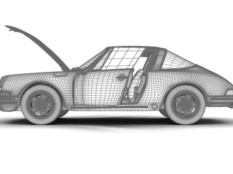 Porsche 911 Targa 1967 HQ 3D 모델