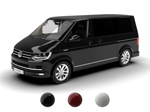 Volkswagen Transporter T6 Multivan 2019 3D Modell
