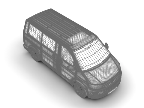Volkswagen Tranporter T6 Multivan 2019 3D Model