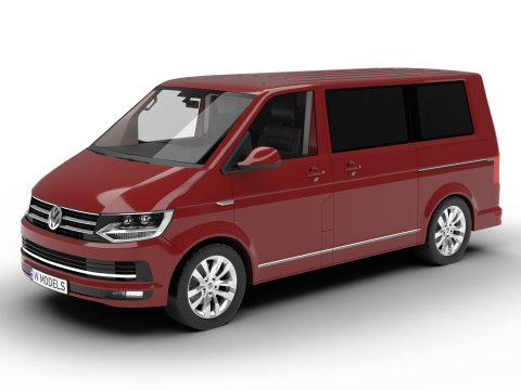 Volkswagen Tranporter T6 Multivan 2019 3Dモデル