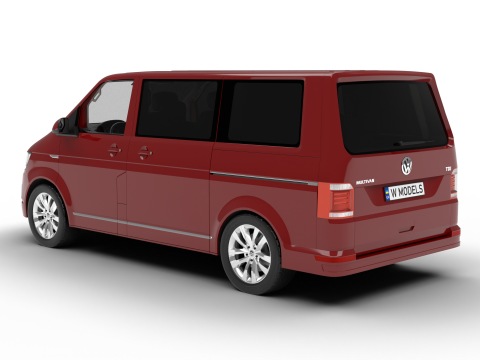 Volkswagen Tranporter T6 Multivan 2019 3D Model