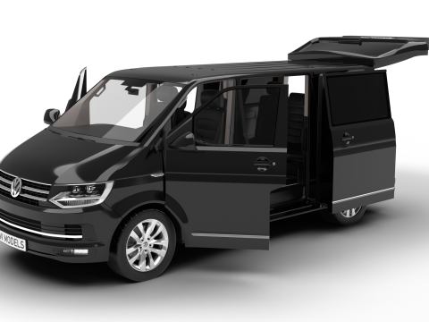 Volkswagen Tranporter T6 Multivan 2019 HQ 3Dモデル