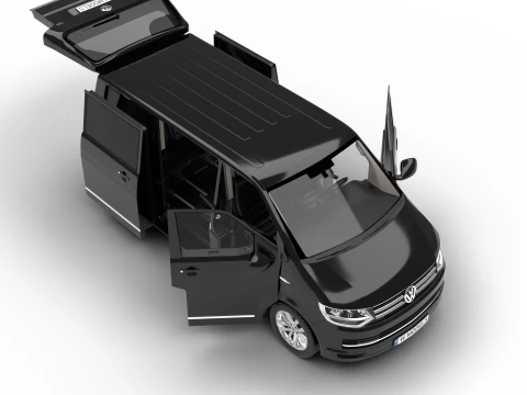 Volkswagen Tranporter T6 Multivan 2019 HQ 3D Model