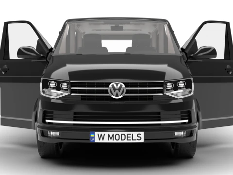 Volkswagen Tranporter T6 Multivan 2019 HQ 3D Model