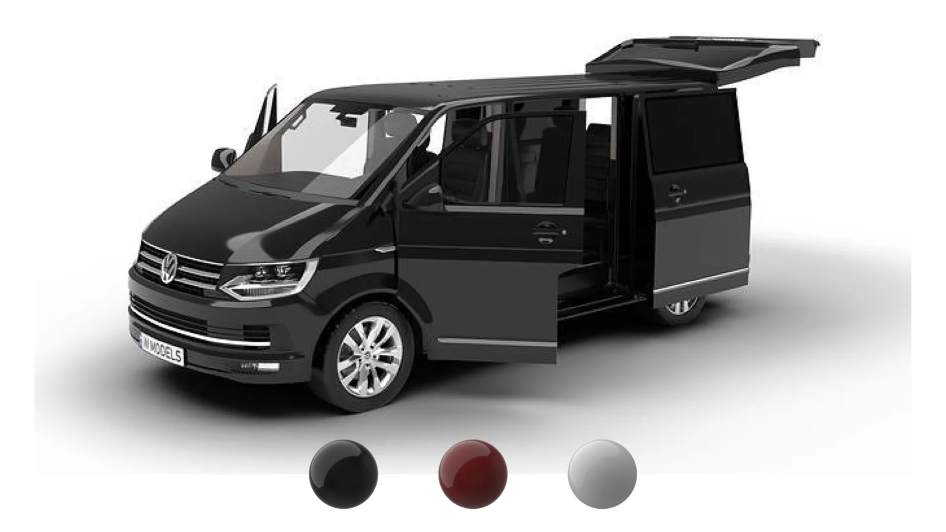 Volkswagen Tranporter T6 Multivan 2019 HQ 3D Model .c4d .max .obj .3ds .fbx .stl .blend 