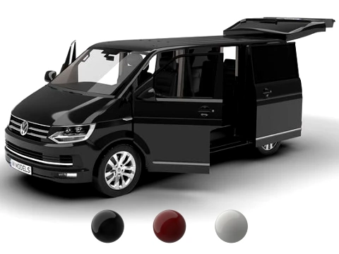 Volkswagen Transporter T6 Multivan 2019 Hauptquartier 3D Modell