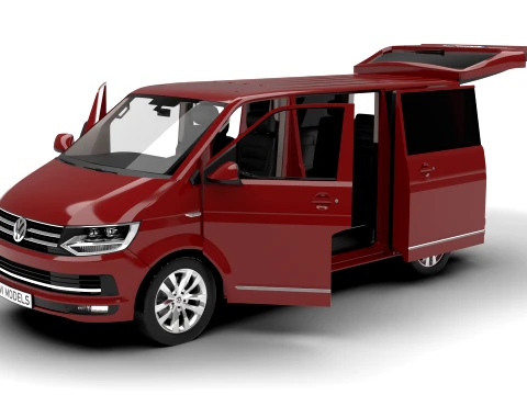 Volkswagen Tranporter T6 Multivan 2019 HQ 3D Model