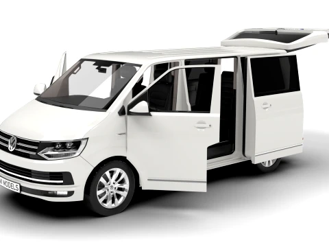 Volkswagen Tranporter T6 Multivan 2019 HQ 3D Model