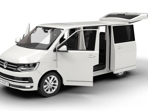 Volkswagen Transporter T6 Multivan 2019 HQ 3D Модель