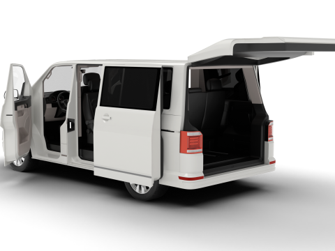 Volkswagen Tranporter T6 Multivan 2019 HQ 3Dモデル